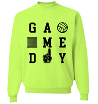 Game Day Sweatshirt-Neon Yellow