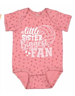 Lil Sis Onesie - Pink Spots