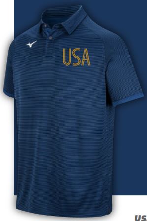 Mizuno USAV Men's Scout Polo- Navy